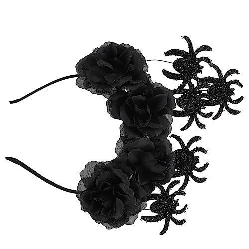 ARTSEWPLY Halloween Haarschmuck mit Spinnen und Rosen Gruseliges Haarband für Kostümpartys Cosplay Festivals für Halloween Feiern und Festliche Anlässe von ARTSEWPLY
