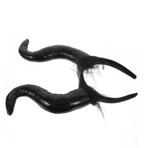 ARTSEWPLY Halloween Ox Horn Stirnband Teufelshörner Haarrequisite für Party Cosplay Kostüm Unisex Schwarz von ARTSEWPLY
