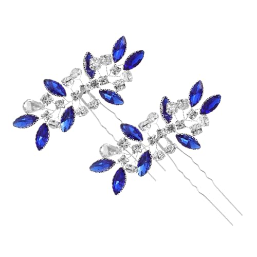 ARTSEWPLY Handgefertigte Blaue Strass U Förmige Haarnadeln aus Metall Rutschfestes Design Funkelnder Brautschmuck für Hochzeit Party Brautjungfern und Festliche Anlässe von ARTSEWPLY