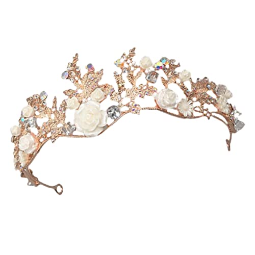 ARTSEWPLY Handgefertigte Strass Krone Haarreif aus Legierung Glitzernde Braut Tiara Haarschmuck für Hochzeit Bankett Abschlussball und Festliche Anlässe von ARTSEWPLY