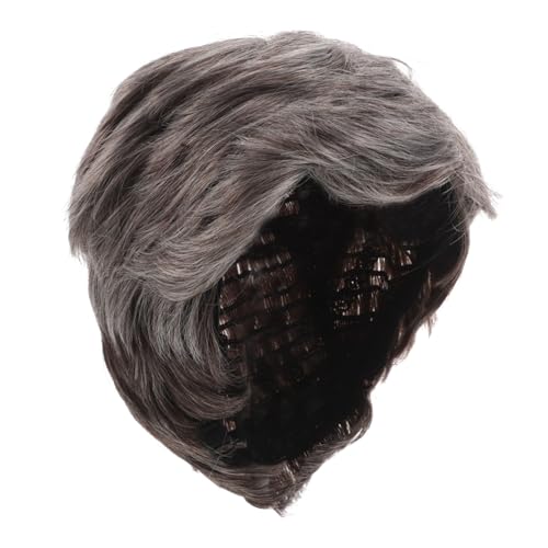 ARTSEWPLY Hitzeresistente Synthetik Perücke mit Schrägteil Realistisches Styling für Halloween Kostüm Cosplay Alltag Modernes Design für Männer von ARTSEWPLY