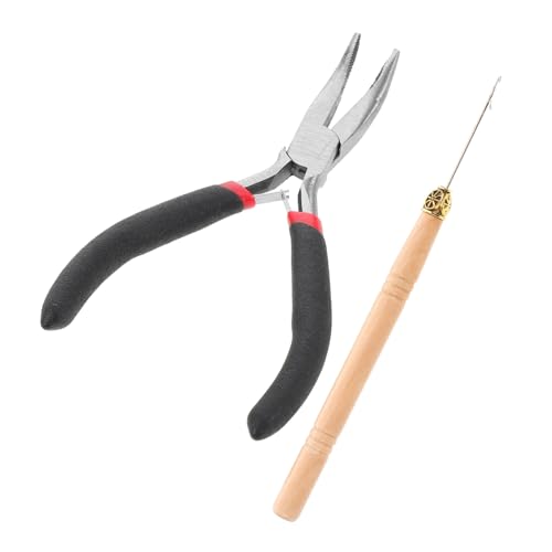 ARTSEWPLY Hochwertiges Dreadlock Häkelnadel und Zange mit Holzgriff Langlebig und Sanft zur Kopfhaut Einfach zu Bedienen für Präzises Flechten und Haarschmuck Geeignet für Handgemachte von ARTSEWPLY