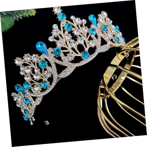 ARTSEWPLY Hochzeit Krone aus Funkelnden Strasssteinen Haarschmuck für Braut und Damen Glitzerndes Diadem für Geburtstag Festzug und Besondere Anlässe Zarter Schmuck in Gold von ARTSEWPLY