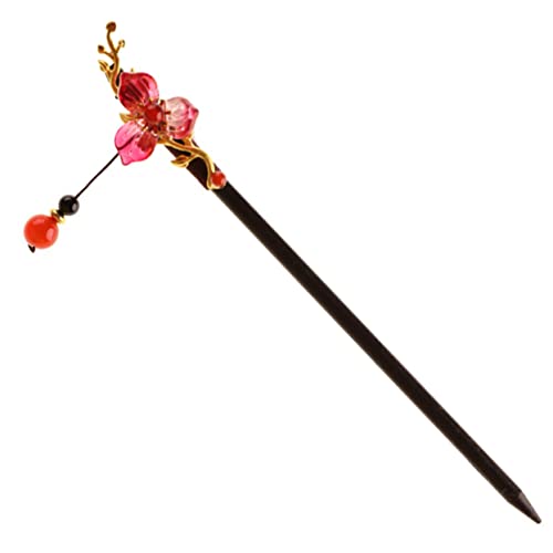 ARTSEWPLY Japanische Vintage Blumenhaarstäbe Für Frauen Baumelnde Haarnadel Aus Holz Haarstab Für Langes Haar Haarstäbchen Für Hochzeit Und Party Haarknotenstab Haar Styling-tool von ARTSEWPLY