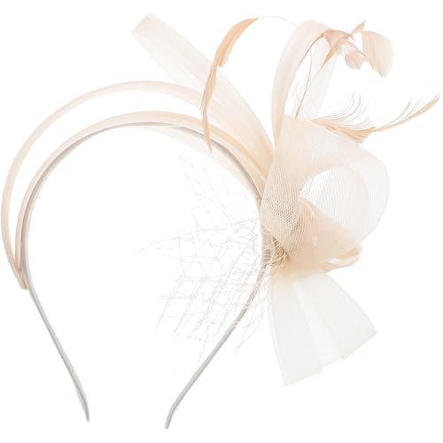 ARTSEWPLY Jahre Flapper Stirnband mit Federn Retro Kostüm Haarreif für Damen Festival Pferderennen Karneval Tea Party Kopfschmuck Champagner Vintage Accessoire von ARTSEWPLY