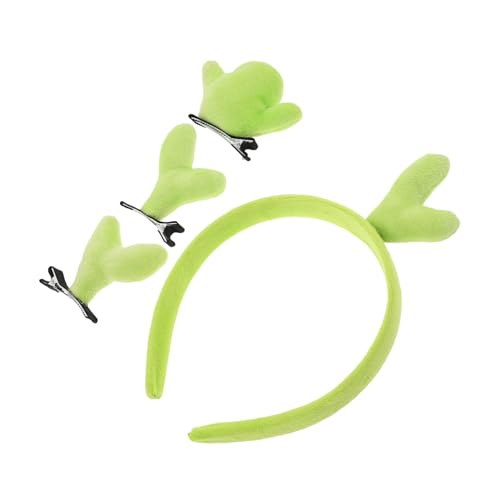 ARTSEWPLY Lustige Pflanzen Haarclips Niedlicher Bohnensprossen Haarreifen und Kaktus Haarspangen Set für Schule Partys und Alltag Bequem und Leicht zu Tragen von ARTSEWPLY