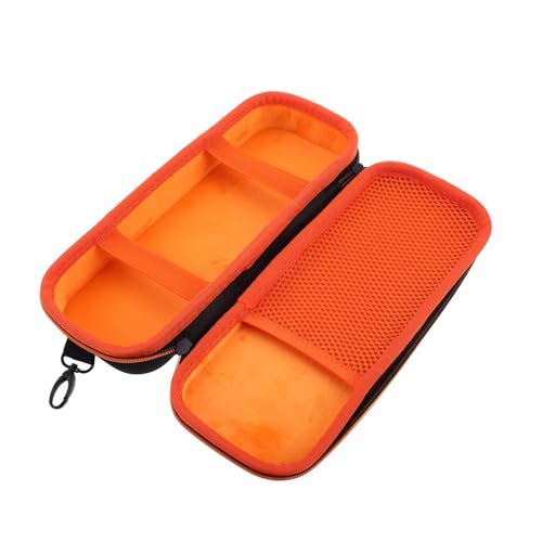 ARTSEWPLY Mikrofon Aufbewahrungstasche Dual Kabelloses Mikrofon Organizer Atmungsaktiv Eva Hartschale Tragetasche für Reise und Zubehör Stoßfest Leicht mit Orangem Innenfutter von ARTSEWPLY