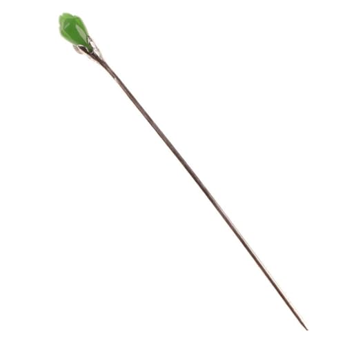 ARTSEWPLY Minimalistischer Haarstab Damen Eleganter Vintage Haarforke mit Jade Design Robustes Haarschmuck Accessoire für Alltag Party Hochzeit Leicht und Kompakt für Dutt und von ARTSEWPLY