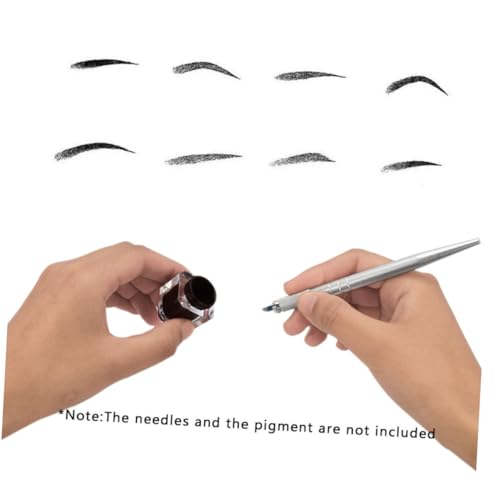 ARTSEWPLY Multifunktionaler Augenbrauenstift mit Feiner Spitze Silberner Pen für Präzises Microblading und Augenbrauen Make Up Geeignet für Selbständige Anwendung von ARTSEWPLY