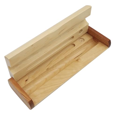 ARTSEWPLY Multifunktionaler Holz Stifteetui mit Visitenkartenhalter Kompakt und Robust für Büro Schule und Reisen Stilvolles Schlichtes Design Praktischer Schreibwaren Organizer von ARTSEWPLY