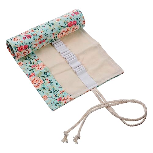 ARTSEWPLY Canvas Stiftehalter Zum Aufrollen Große Menge Federmäppchen Tragbare Bleistifttasche Stift-Organizer Aus Strapazierfähigem Canvas-Material Zum Schutz Von Faserstiften Buntstiften a von ARTSEWPLY
