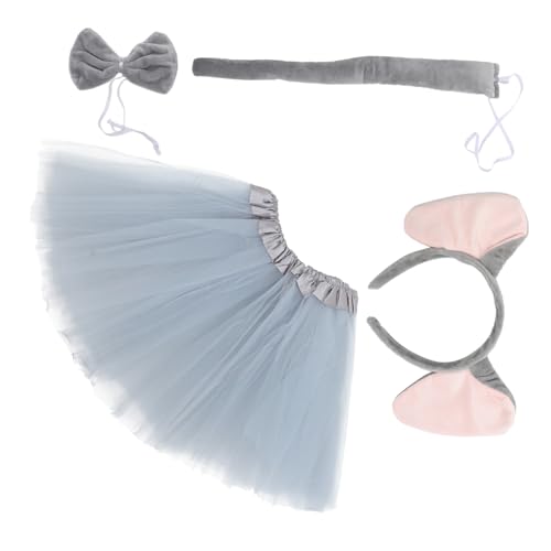 ARTSEWPLY Ohren Stirnband mit Fliege und Tüllrock Teiliges für Erwachsene Vielseitiges Kostüm Zubehör für Halloween Karneval Geburtstagsfeiern von ARTSEWPLY