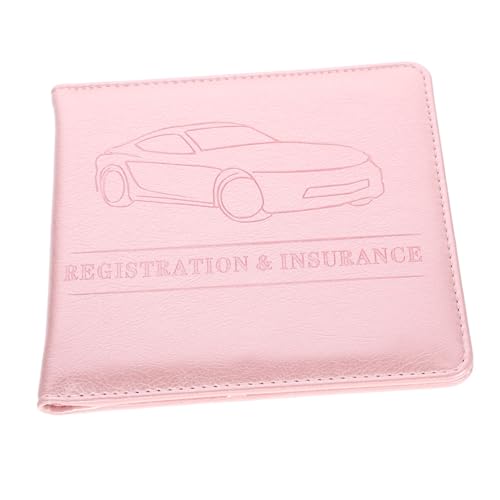 ARTSEWPLY PU Leder Auto Dokumentenhalter Organizer Langlebige Kartenhülle für Kfz Zulassung und Versicherung Großer Stilvoller Kartenhalter in Roségold für Autopapiere und Ausweise von ARTSEWPLY
