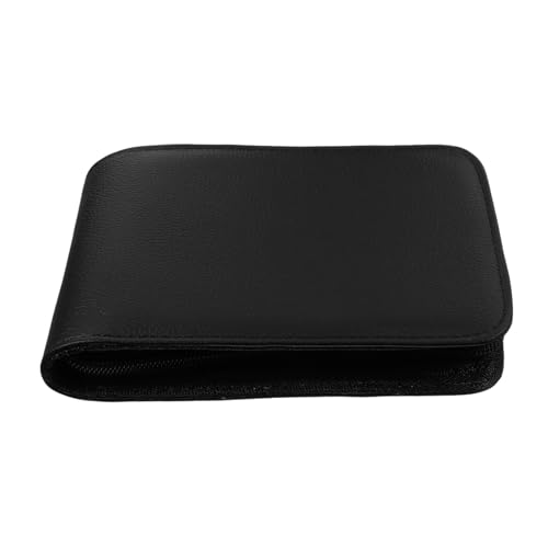 ARTSEWPLY PU Leder Federmäppchen Stifteetui Vintage Fächer Stiftebox Stifthalter Schreibgeräte Aufbewahrungstasche Schwarz für Schule Büro Business von ARTSEWPLY