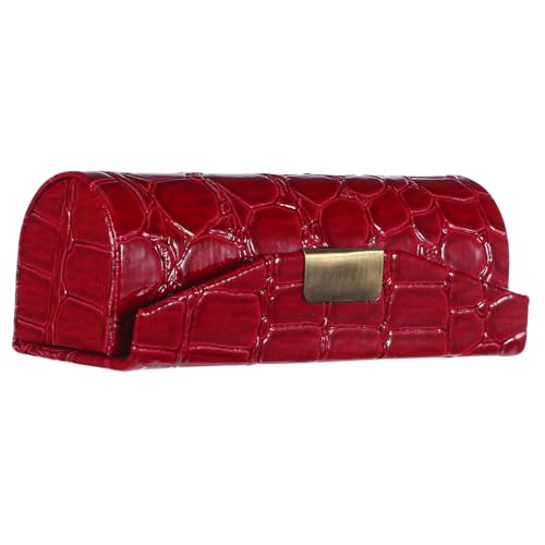ARTSEWPLY PU Leder Lippenstiftetui mit Spiegel Rotes Lippenstiftetui für Geldbörse Sicherer Lippenstifthalter Vielseitiger Lippenstift Organizer für Unterwegs Stilvolles Make Up Zubehör von ARTSEWPLY