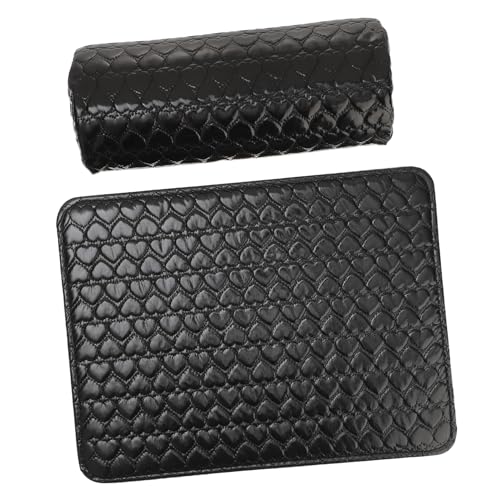 ARTSEWPLY PU Leder Nagelkunst Handauflage Weiches Maniküre Kissen mit Rutschfester Oberfläche und Herzmuster Waschbar und Tragbar für Salon und Zuhause von ARTSEWPLY