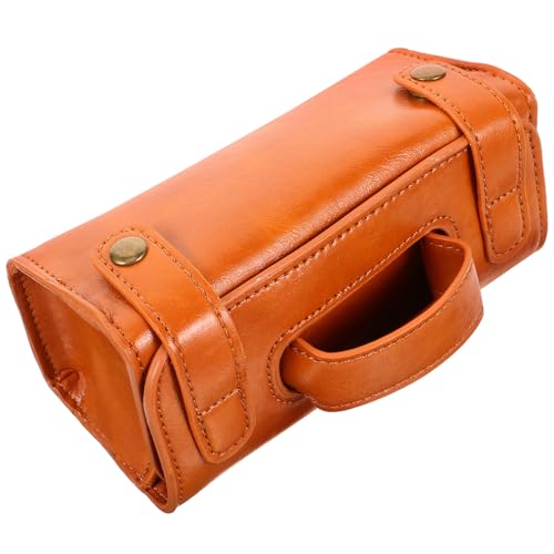 ARTSEWPLY PU Leder Rasierertasche Große Kapazität Reise Kulturbeutel Herren Multifach Aufbewahrungstasche Braun Tragbar Toilettenbeutel Reiseaccessoire von ARTSEWPLY