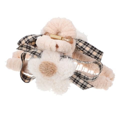 ARTSEWPLY Plüsch Haarspange Große Blumige Haarklammer Weich Stilvoll Mädchen Haarschmuck für Alltag Schminken Kochen von ARTSEWPLY