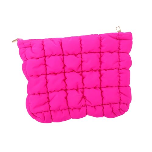 ARTSEWPLY Reisefreundliche Kosmetiktasche mit Gepolstertem Grid Design Kompakte Make up Organizer Tasche für Damen und Herren Multifunktionaler Kulturbeutel für Kosmetik Schmuck und von ARTSEWPLY