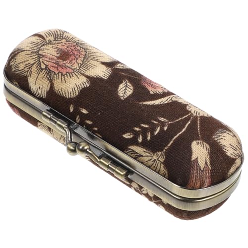 ARTSEWPLY Retro Lippenstift Aufbewahrungsbox mit Spiegel Eleganter Lippenstifthalter Kleines Leichtes Design mit Blumenmuster für Damen Unterwegs und Tägliche Nutzung von ARTSEWPLY