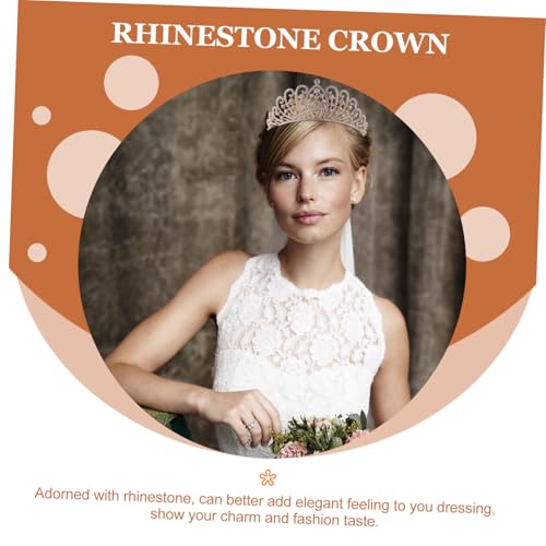 ARTSEWPLY Rhinestone Brautkrone Leicht Komfortabel Langlebig Damen Kopfschmuck für Hochzeit Geburtstag Party Bühnenauftritt Prinzessin Krone mit Funkelnden Strasssteinen von ARTSEWPLY