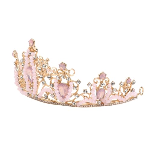 ARTSEWPLY Rosa Tiara Haarreif mit Funkelnden Kristallen Leichte Prinzessin Krone für Mädchen Modischer Haarschmuck für Geburtstag Party Aufführung und Festliche Anlässe von ARTSEWPLY