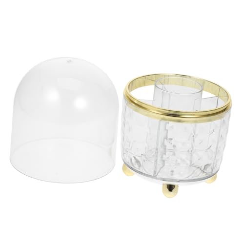 ARTSEWPLY Kosmetik Organizer Mit Deckel Transparenter Drehbarer Pinselhalter Für Make-up Pinsel Und Kosmetikzubehör Für Schreibtisch Und Badezimmer Effiziente Aufbewahrungslösung Für von ARTSEWPLY
