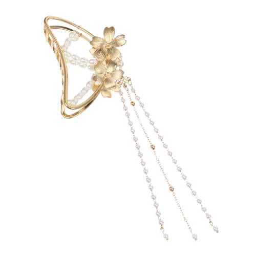 ARTSEWPLY Schmetterling Metall Haarspange mit Perlen und Quasten Große Damen Haarklammer Modisches Accessoire für Besondere Anlässe Wie Party Geburtstag und Hochzeit Einfach zu Tragen von ARTSEWPLY