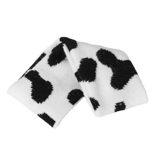 ARTSEWPLY Stirnband mit Kuhmuster Weiches Elastisches Haargummi für Mädchen Haarband Gestreiftes Gemütliches Strick Accessoire für Alltag und Party von ARTSEWPLY