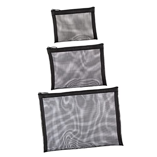 ARTSEWPLY Tragbare 3 Stück Netz Make Up Taschen Große Kosmetiktaschen mit Reißverschluss Reise Kulturbeutel für Damen Transparent Multifunktionale Hautpflege Organizer von ARTSEWPLY