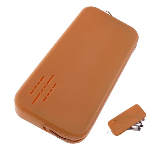 ARTSEWPLY Tragbare Kosmetiktasche aus Silikon Make Up Pinsel Organizer Reise Make Up Tasche Kompakte Aufbewahrung für Lippenstifte und Puder Eleganter Damen Schminkbeutel Braun von ARTSEWPLY