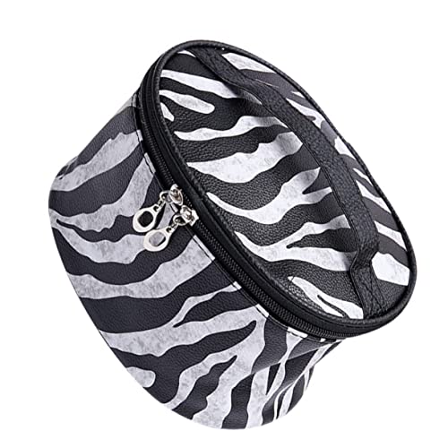 ARTSEWPLY Tragbare Kosmetiktasche mit Zebra Muster Wasserabweisende Pu Reise waschtasche Multifunktionaler Kulturbeutel für Damen und Herren Praktischer Organizer für Make up und von ARTSEWPLY