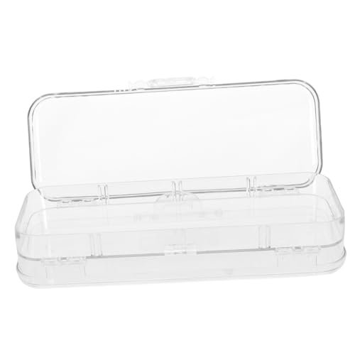 ARTSEWPLY Transparente Abs Federmappe mit Deckel Große Kapazität Langlebige Schreibwarenbox Doppelschichtiges Design für Schüler und Büro zur Stifteaufbewahrung von ARTSEWPLY
