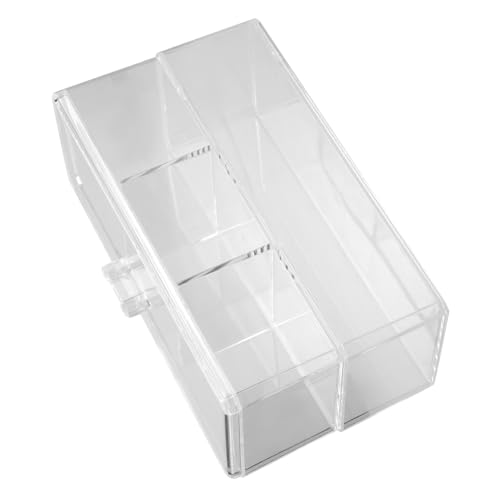 ARTSEWPLY Transparente Make up Aufbewahrungsbox mit Staubschutz Großer Kapazität Rechteckiger Organizer für Wattepads Wattestäbchen und Kosmetik Praktischer Schminktisch Organizer von ARTSEWPLY