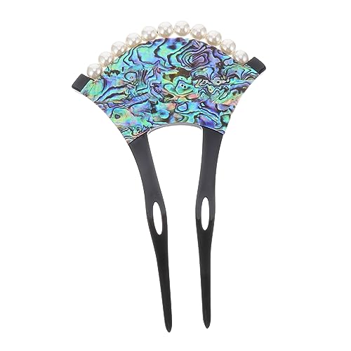 ARTSEWPLY U Förmige Haarnadel aus Acryl mit Muscheldesign Retro Haarspange für Damen Vielseitig Einsetzbar für Partys und Fotoshootings von ARTSEWPLY