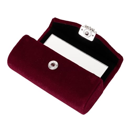 ARTSEWPLY Velours Lippenstiftetui mit Spiegel Robuste Kosmetik Aufbewahrungsbox Kompakter Lippenstifthalter für Reisen und Alltag Stilvoller Lippenbalsam Organizer Geschenkidee für Damen von ARTSEWPLY