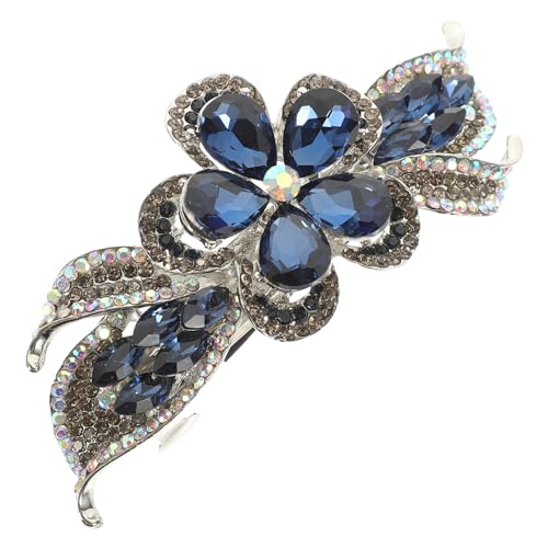 ARTSEWPLY Wasserblauer Strass Haarklammer Frühling Haarspange Damen Haarschmuck Elegant Robust Für Alltag und Festliche Anlässe von ARTSEWPLY