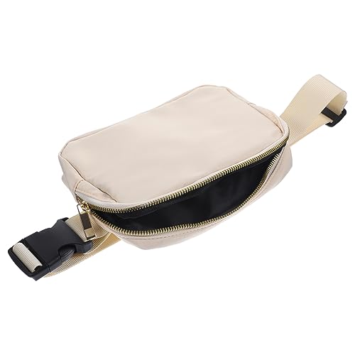 ARTSEWPLY laufende Bauchtasche klein Sport Taille Beutel Taschen für Frauen Fitnessstudio Hüfttaschen Hüfttasche für Damen Stoff Weiß von ARTSEWPLY