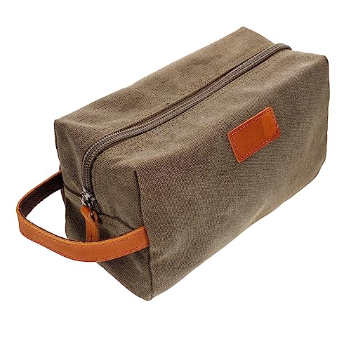 ARTSEWPLY wasserdichte Canvas Kosmetiktasche Vintage Leder Makeup Organizer Tragbare Reise Toiletry Bag Große Kapazität Für Damen Und Herren ARTSEWPLY wasserdichte Canvas Kosmetiktasche Vintage Leder Makeup Organizer Tragbare Reise Toiletry Bag Große Kapazität Für Damen Und Herren von ARTSEWPLY