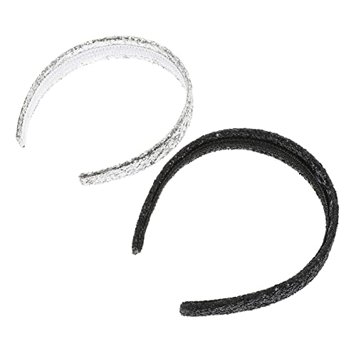 2 Stück Pailletten-Stirnband for Frauen, Glitzer-Stirnbänder, rutschfeste, modische Haarbänder for Frauen, Mädchen, Sport, Tanzparty (Color : As Shown 1) von ARTSIM