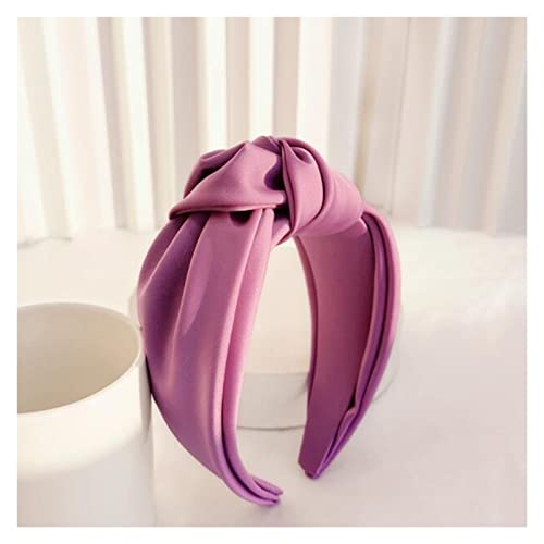 Damen Kopfmitte Knoten, Kopftuch Casual Trim, Stirnband, neuer Kopfschmuck, Kleidung (Color : Purple Hairband) von ARTSIM