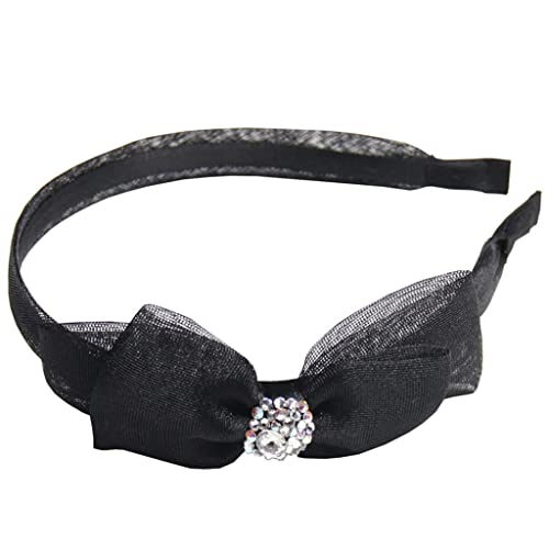 Doppellagiges, diamantbesetztes Mesh-Stirnband Bowknot Hairpin All-Match Temperament-Stirnband for Damen von ARTSIM