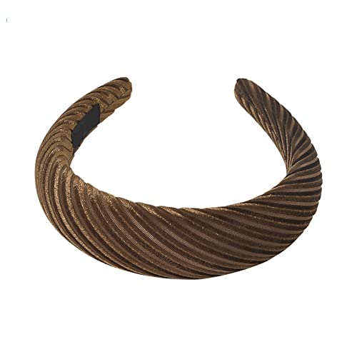 Einfarbiges, verdicktes und verdicktes Stirnband, Damen-Haarband, breites Haarband, Kopfschmuck von ARTSIM
