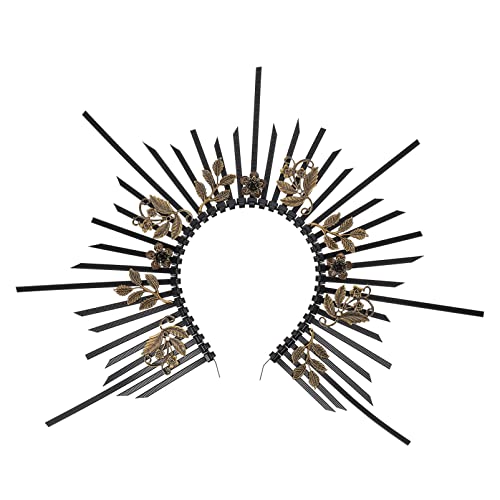 Goddess Crown Spiked Headband Virgin Hair Hoop Gothic Stirnband Photo Booth Requisiten for Frauen Damen Mädchen Schwarze Stirnbänder von ARTSIM