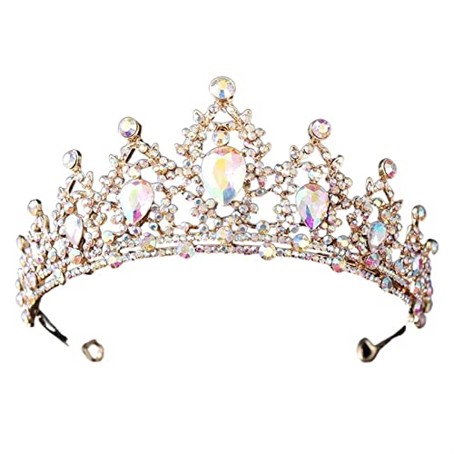 Haarband Vintage Kristall Strass Diademe und Kronen Diademe Stirnbänder for Frauen Braut Hochzeit Haarschmuck Schmuck Band (Color : Onecolor, Size : Silver) von ARTSIM