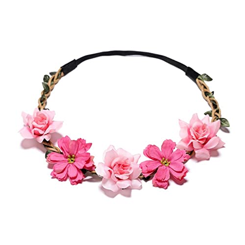 Hochzeits-Haarschmuck for Kinder, Mädchen, Gesang, Blume, Rose, Stirnband, Kopfschmuck mit Blumen-Stirnband, Haarschmuck, Zubehör for Braut, Brautjungfer, Hochzeit, Geburtstagsfeier (Color : 02#, Si von ARTSIM