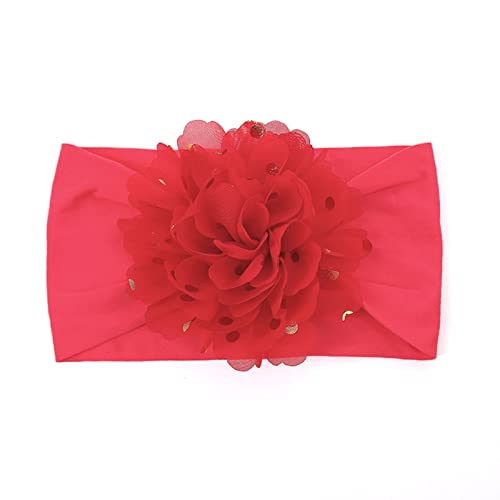 Kleinkind Kleinkind Jungen Mädchen Stretch Blumen Blumen Haarband Kopfbedeckung 3 Rot und Schwarz Mädchen Turban (Color : 1f, Size : One Size) von ARTSIM