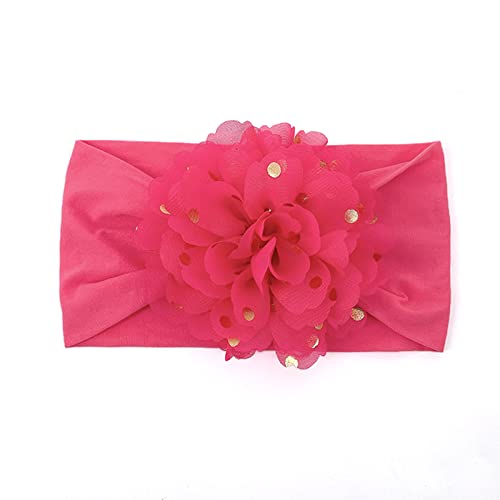 Kleinkind Kleinkind Jungen Mädchen Stretch Blumen Blumen Haarband Kopfbedeckung 3 Rot und Schwarz Mädchen Turban (Color : 1i, Size : One Size) von ARTSIM