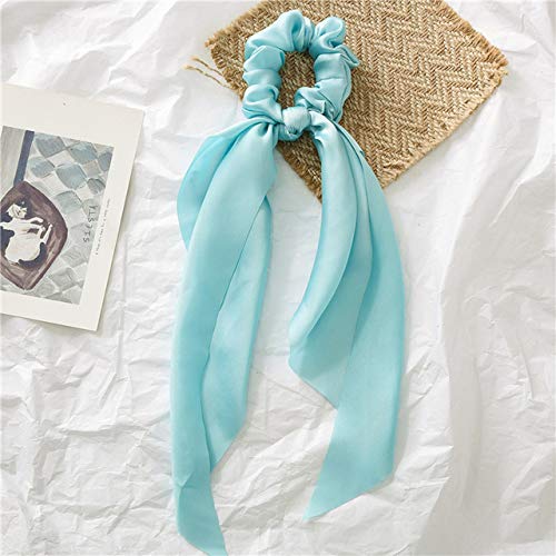 Mode Blumendruck Scrunchie Seide elastisches Haarband for Frauen Schal Bögen Gummiseile Mädchen Krawatten Zubehör,53 (Color : 29) von ARTSIM
