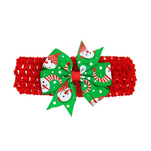 Neugeborenes Kleinkind Kind Mädchen Bogen Weihnachten Stirnband Kopfbedeckung Zubehör Mädchen Bögen 6-12 Monate Turban (Color : B, Size : One Size) von ARTSIM